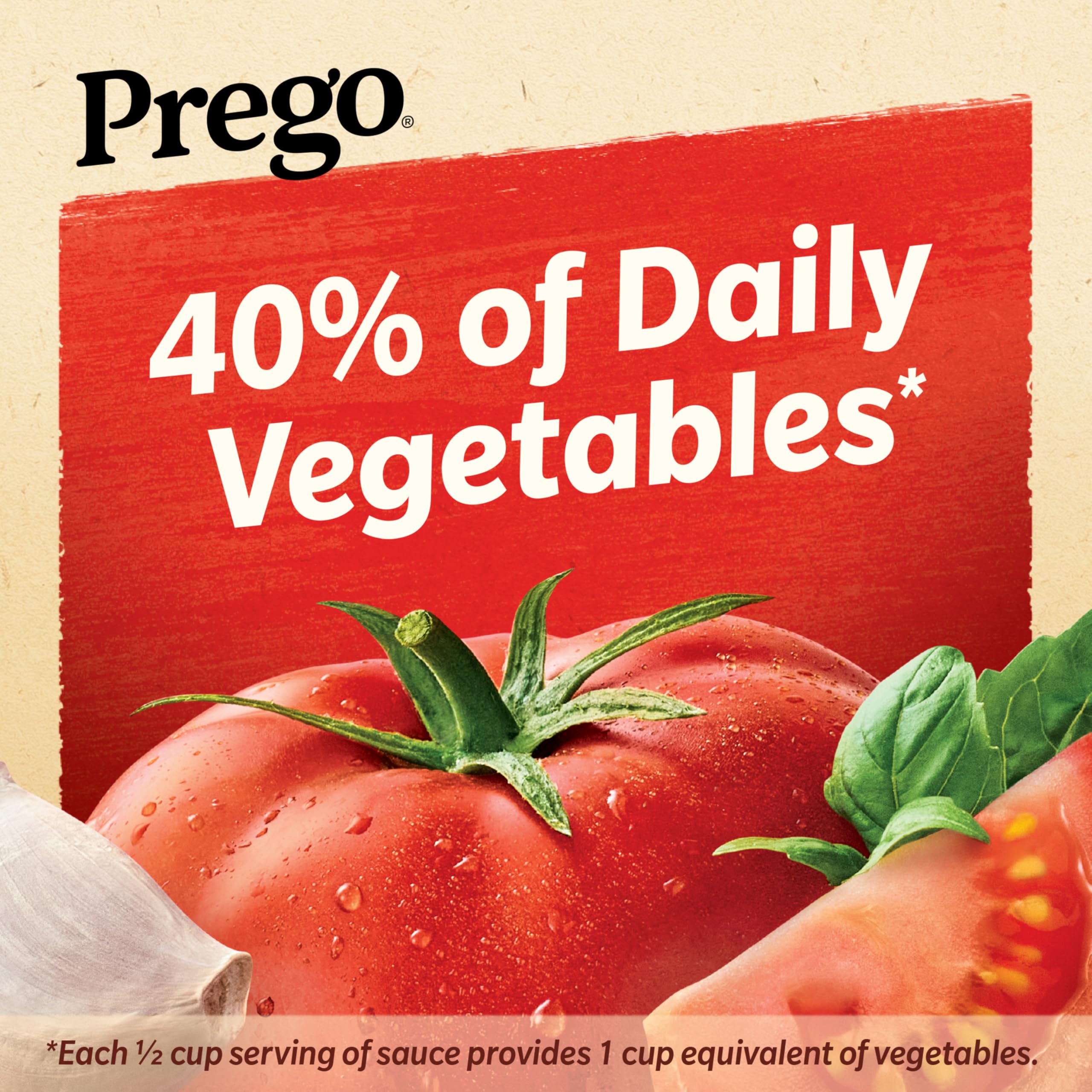 Prego traditional sauce ready to heat and serve with pasta.