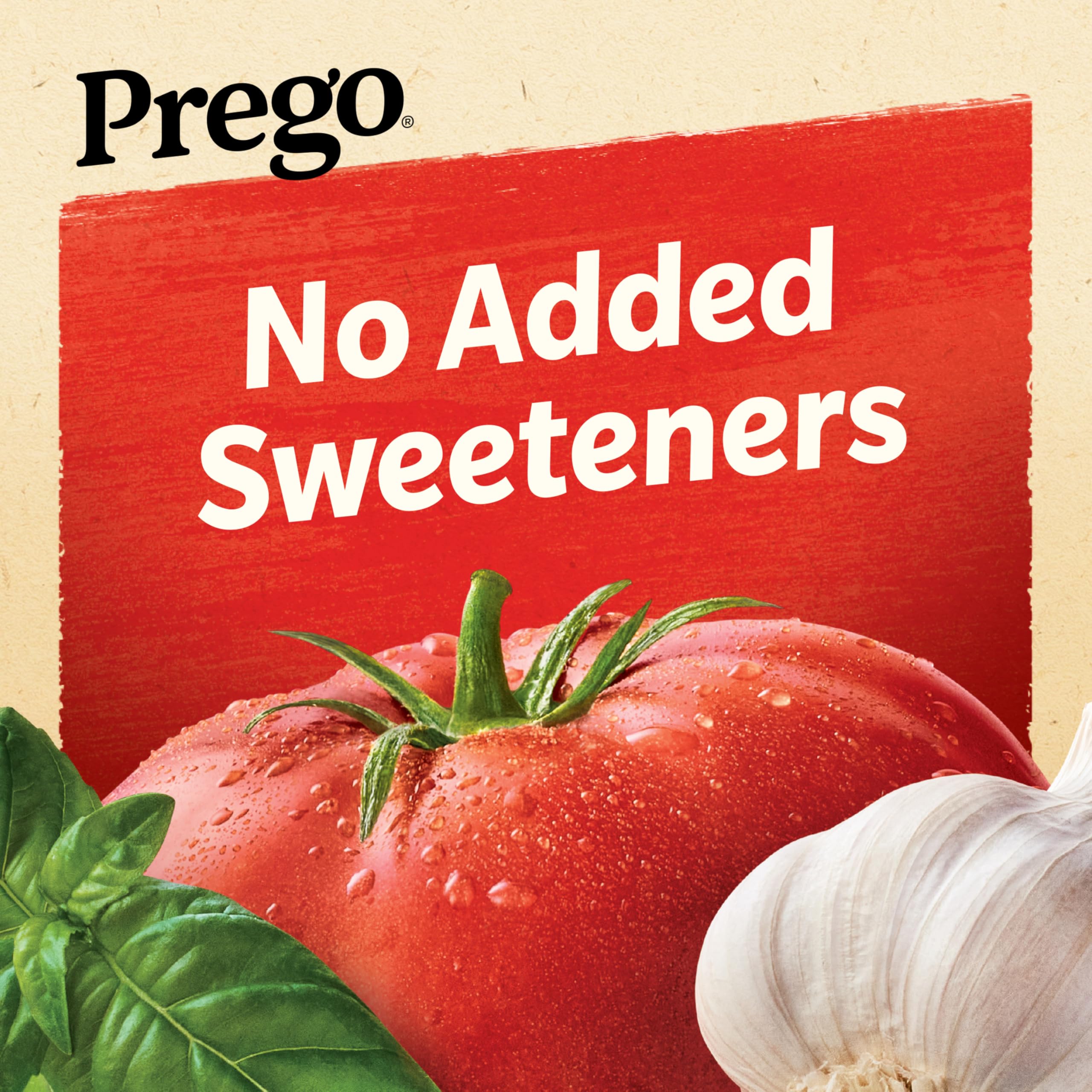 Prego vine-ripened tomatoes and herbs shine in the sauce
