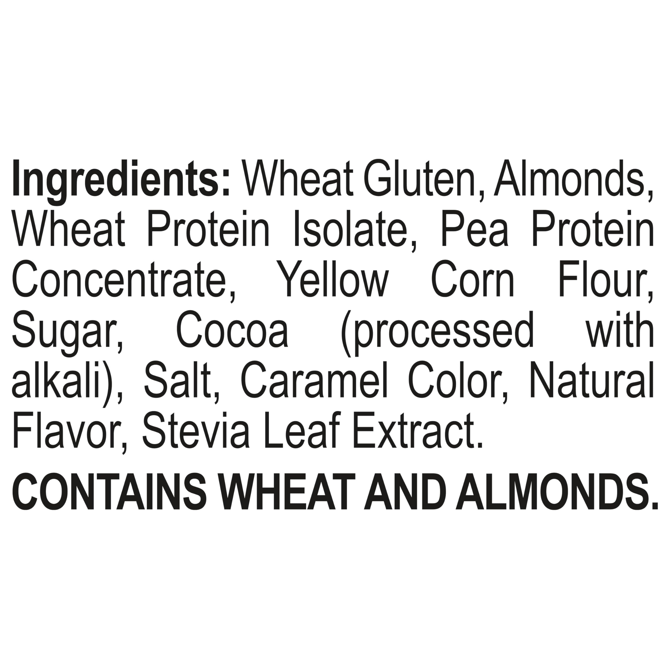 Close-up of chocolate flakes and almond slices in Premier Protein Cereal.