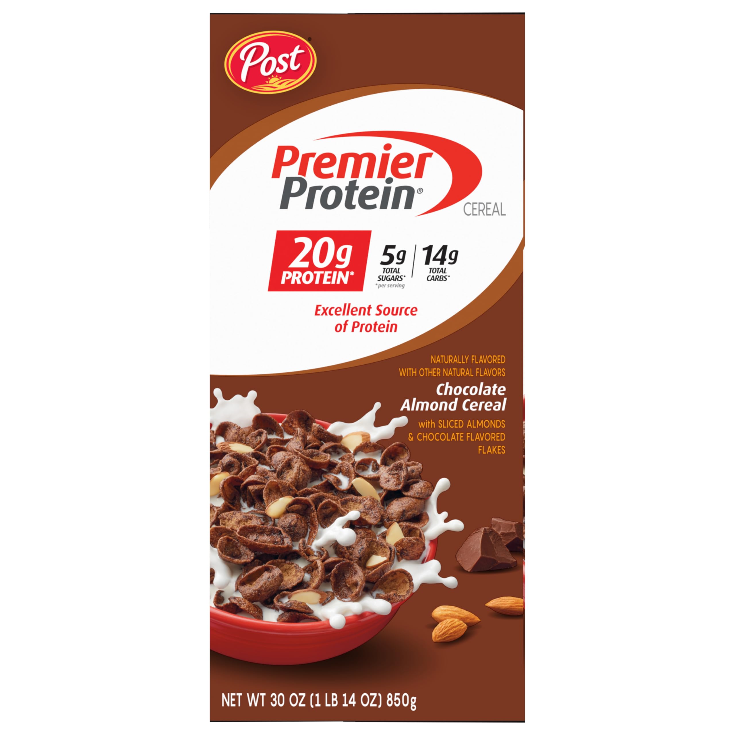 Premier Protein Chocolate Almond Cereal snack pack ready for on-the-go.