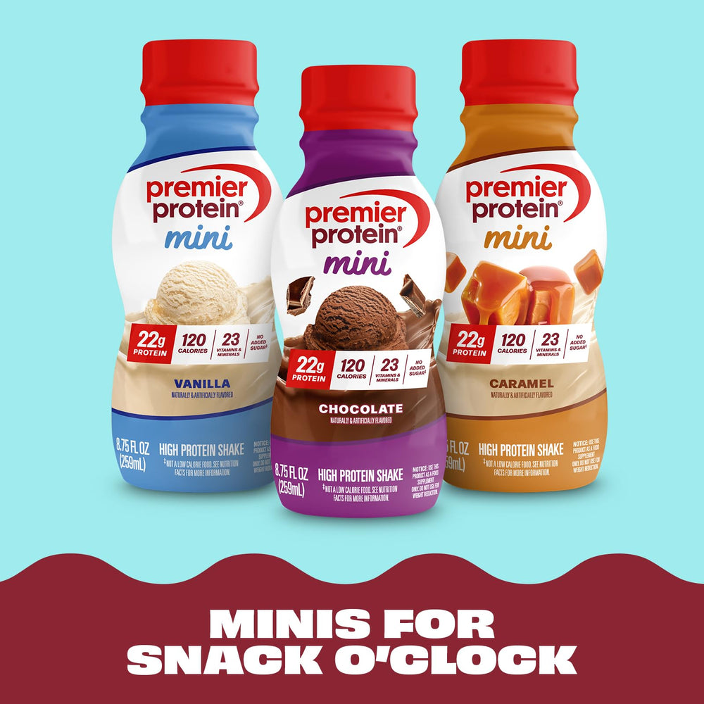 Premier Protein Minis ingredient blend featuring milk protein and casein