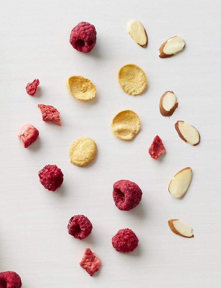 Premier Protein cereal with yogurt topping delivers extra protein-rich texture.
