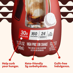 Pouring Premier Protein Root Beer Float into a glass for post-workout fuel.