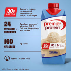 Premier Protein Shake contains 24 vitamins and minerals for daily wellness