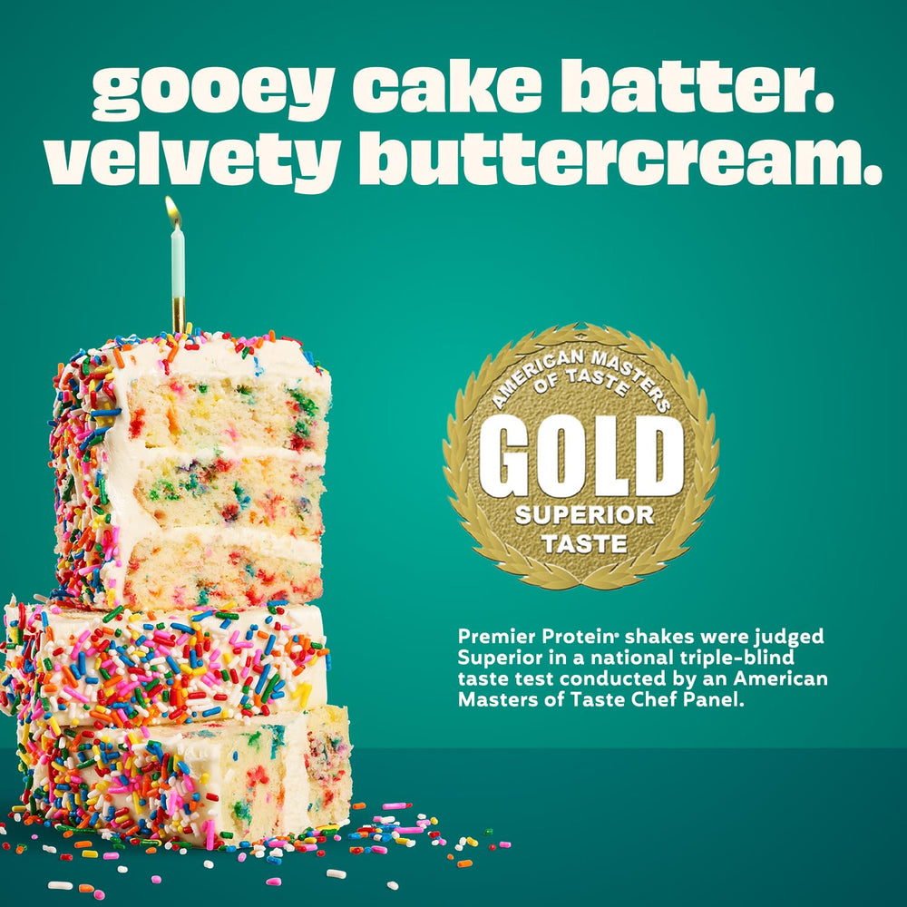 Premier Protein Shake Cake Batter with fruits demonstrates versatile smoothie customization