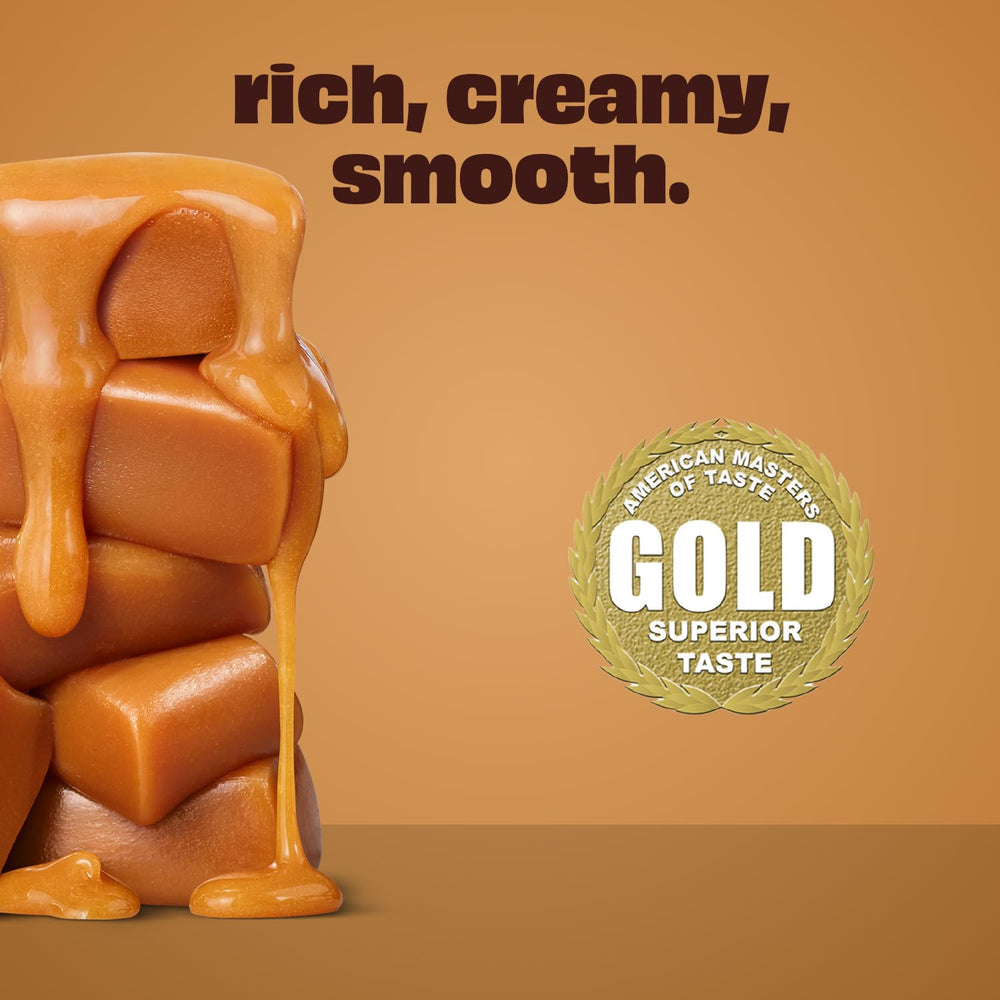 Premier Protein Caramel shake blended into a smoothie base