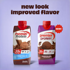 Premier Protein Chocolate Shake front label highlights 30g protein per serving.