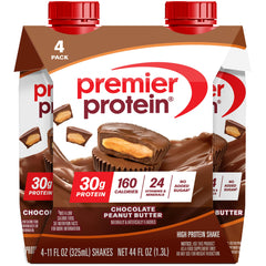 Premier Protein Shake Chocolate Peanut Butter bottle offers a high-protein on-the-go snack with 30g protein.