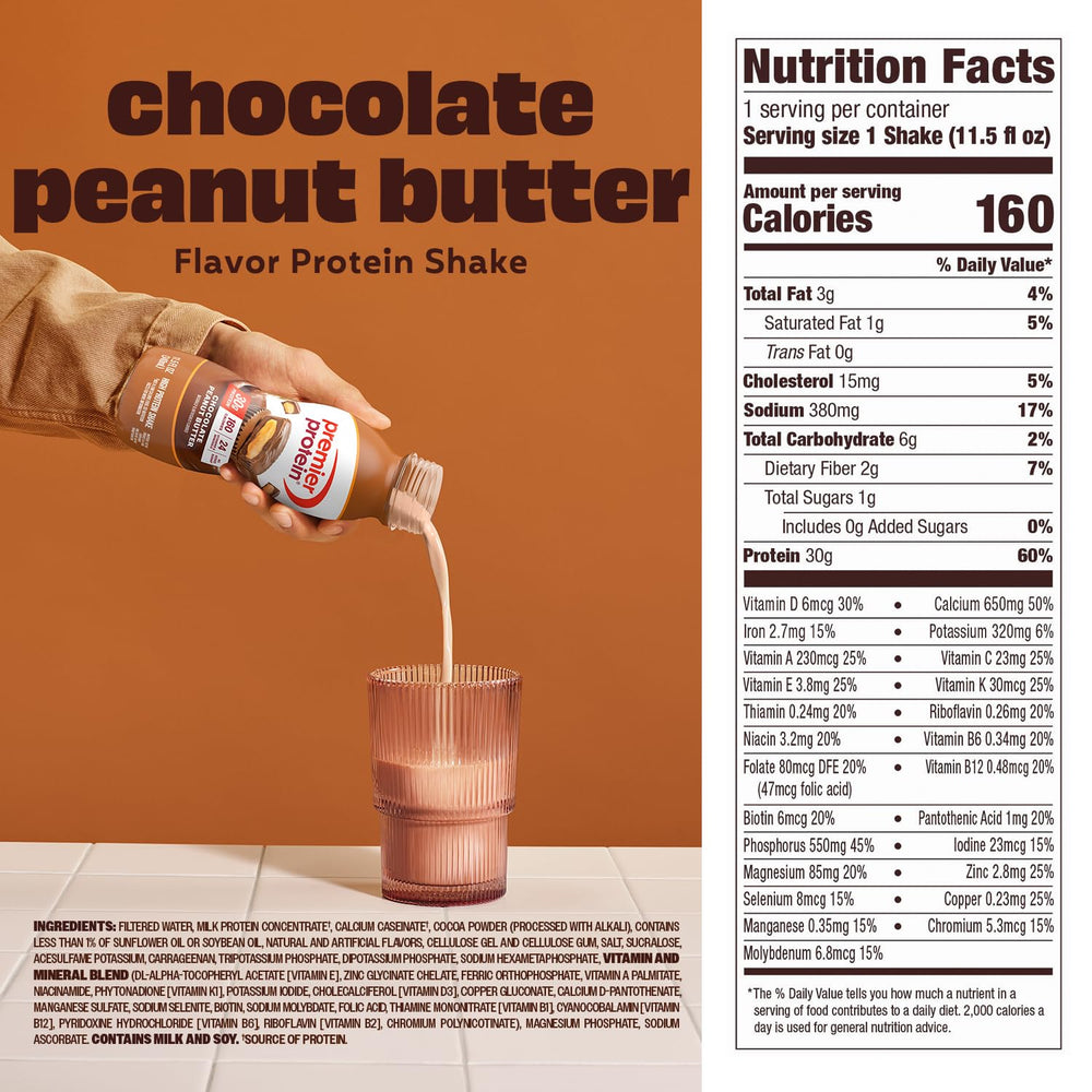Twenty-four vitamins and minerals in Premier Protein Shake support daily wellness.