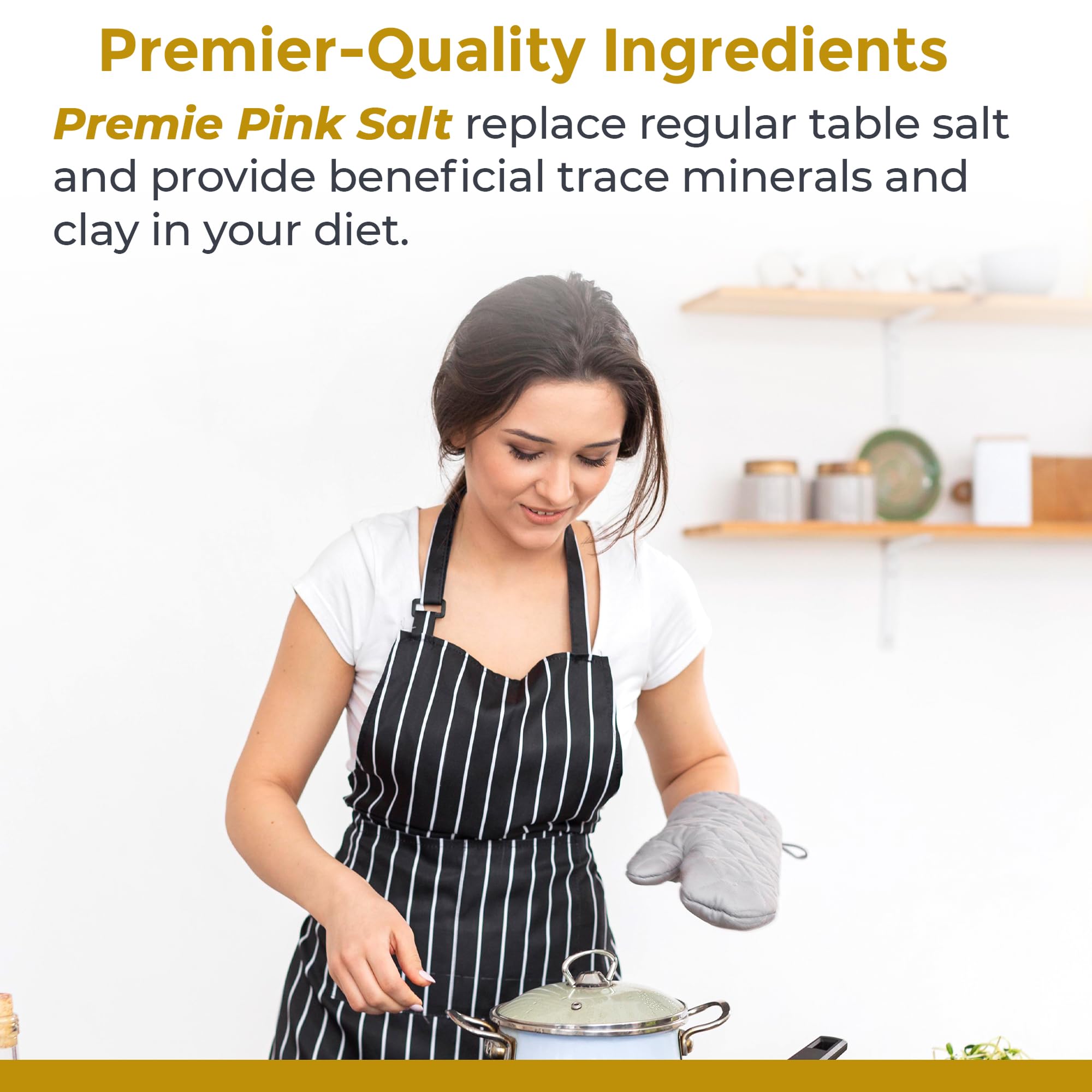 Premier Research Labs Australian sea salt grains for versatile kitchen use