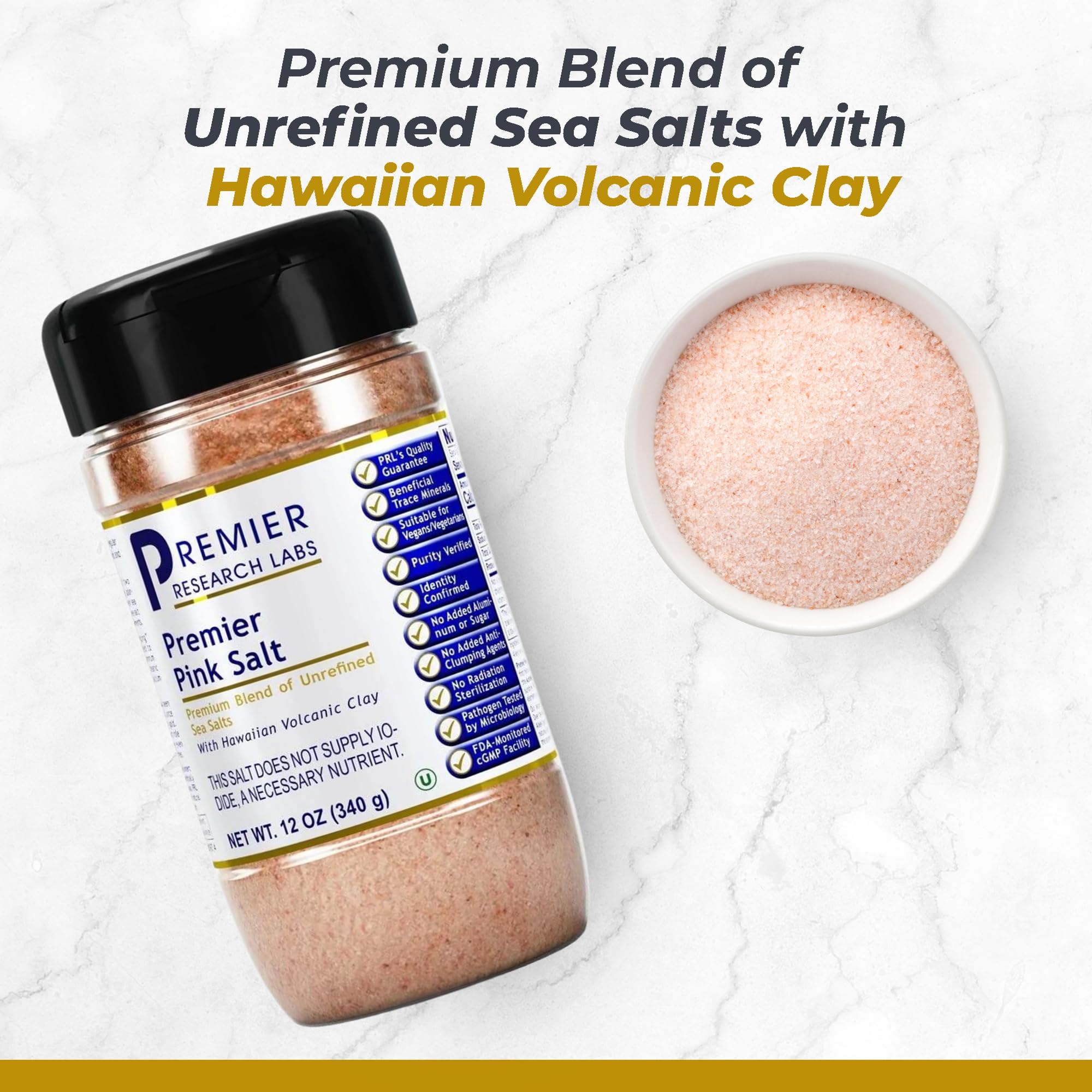 Pink salt on meat suggesting richer flavor when grilled