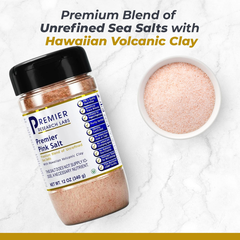 Pink salt on meat suggesting richer flavor when grilled