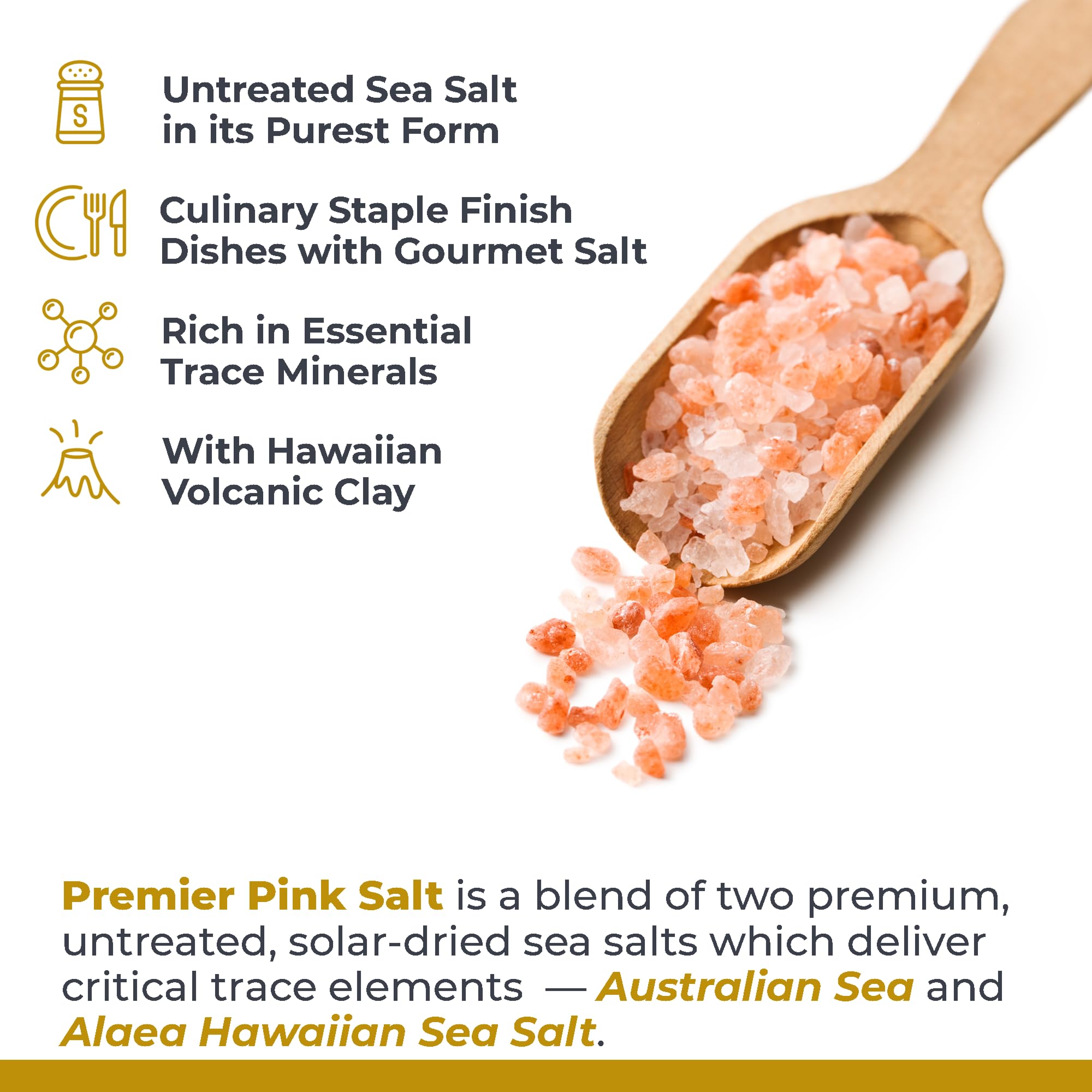 Premier Research Labs Pink Salt packaging for pantry storage