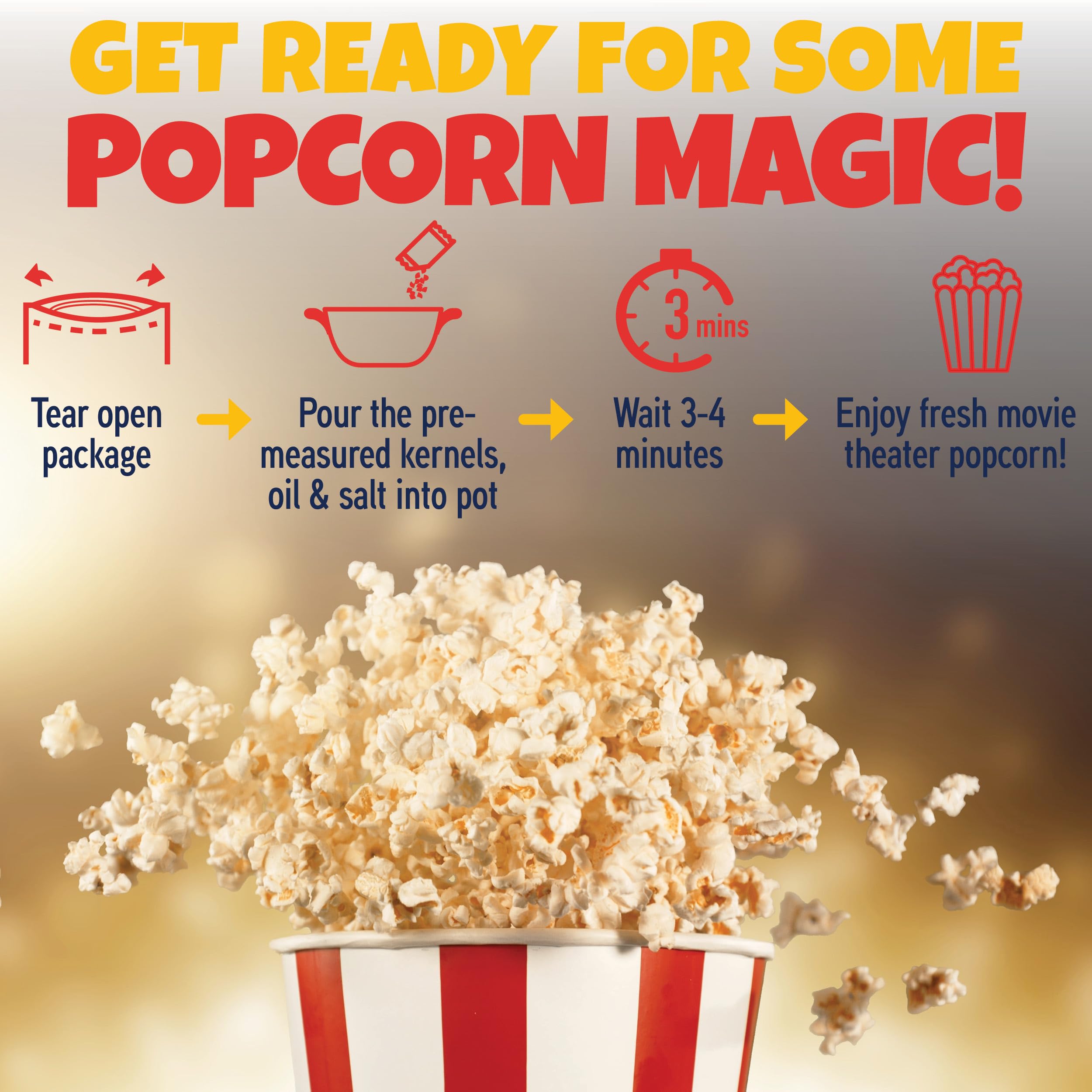 Premium America movie-night aroma enhances your kitchen scent.