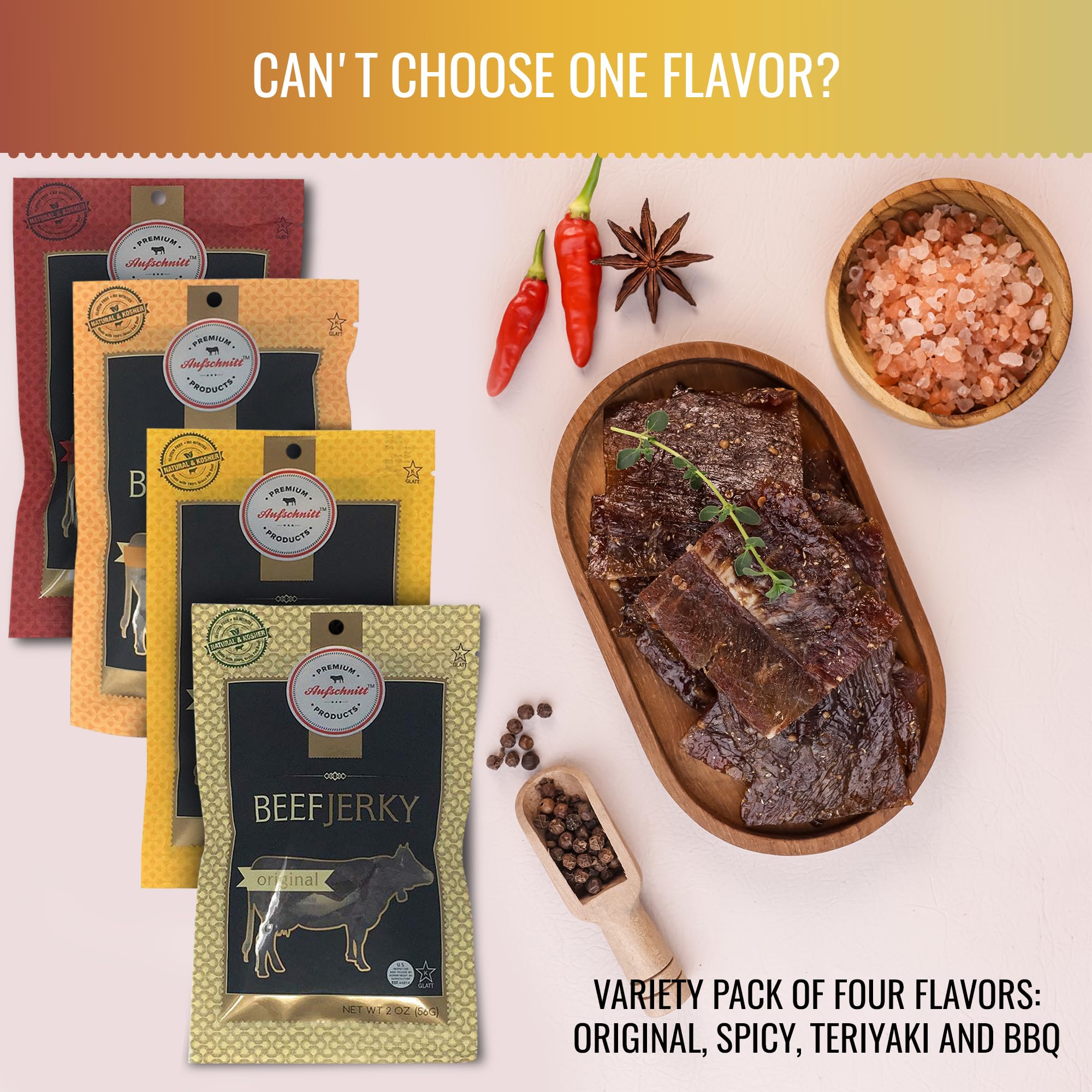 Premium Aufschnitt Beef Jerky Chipotle flavor ideal for workouts and outdoor adventures.
