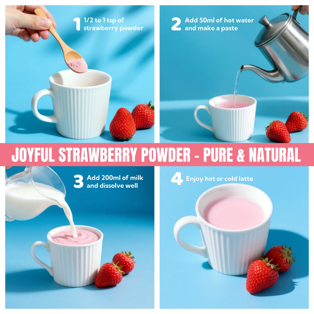Dessert topped with Premium Freeze Dried Strawberry Powder for vibrant finish.