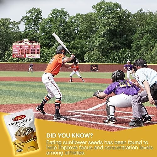 Premium Orchard lightly salted seeds pack highlighting sea salt flavor.
