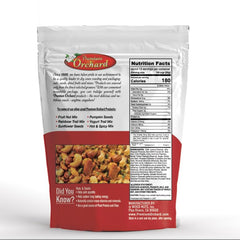 Premium Orchard resealable bag showcases freshness for easy snacking.