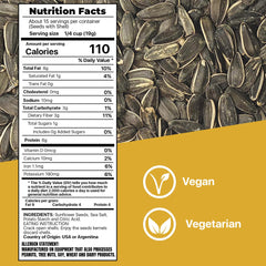 Premium Orchard sunflower seeds in-shell close-up for crunchy texture