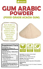 Premium Organic Gum Arabic Powder bag demonstrates resealability and easy storage for crafts.