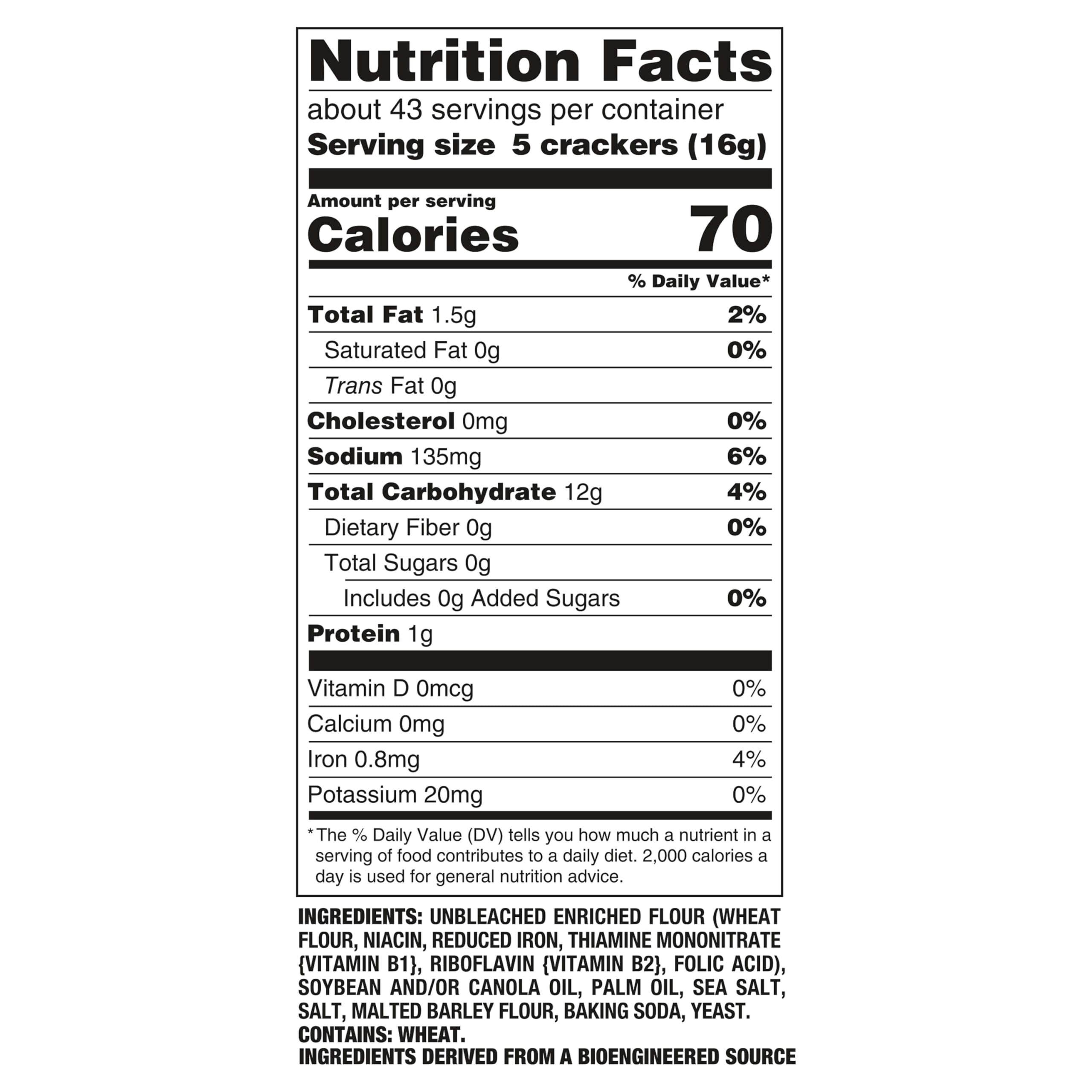 Close-up of Premium Saltine Crackers showing light, crispy texture