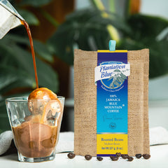 Premium Plantation Blue Tradition Blue Mountain coffee beans ready for grinding