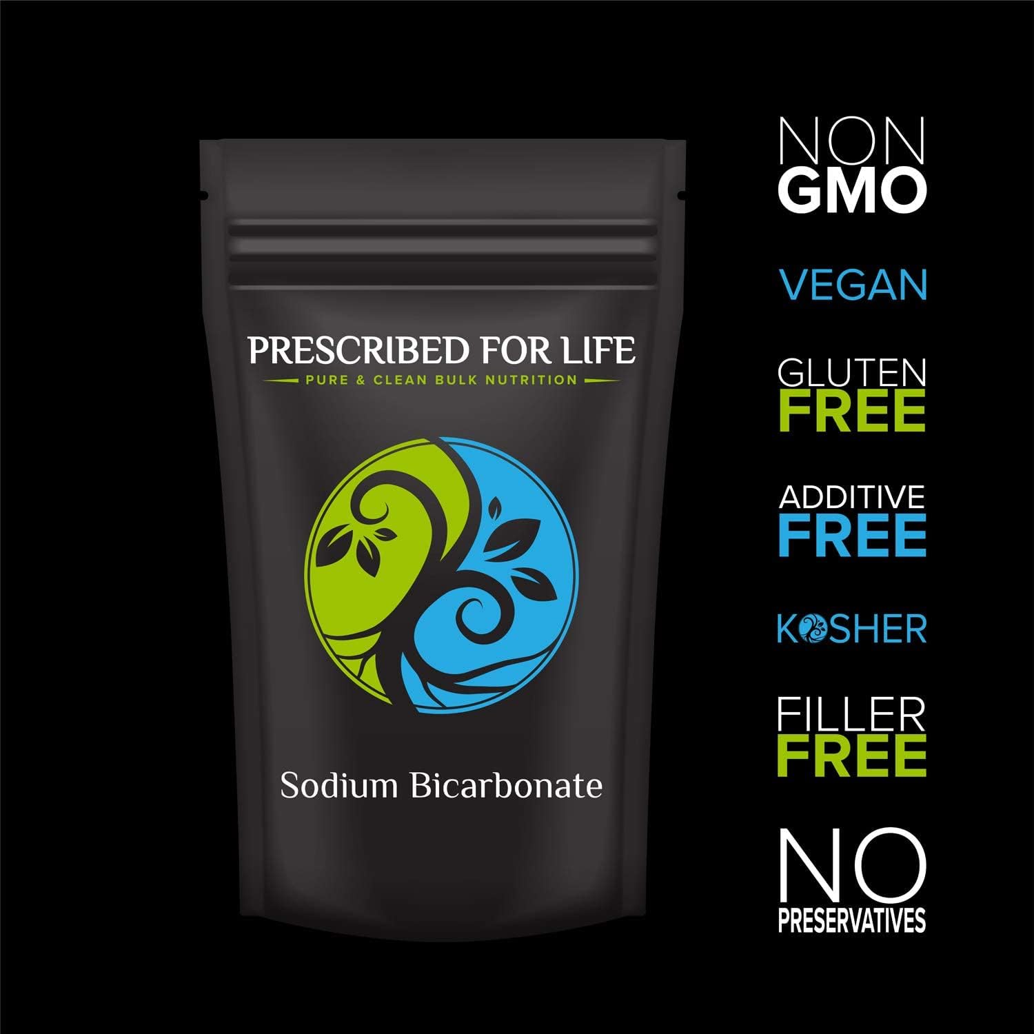 Prescribed For Life baking soda used for natural kitchen cleaning.
