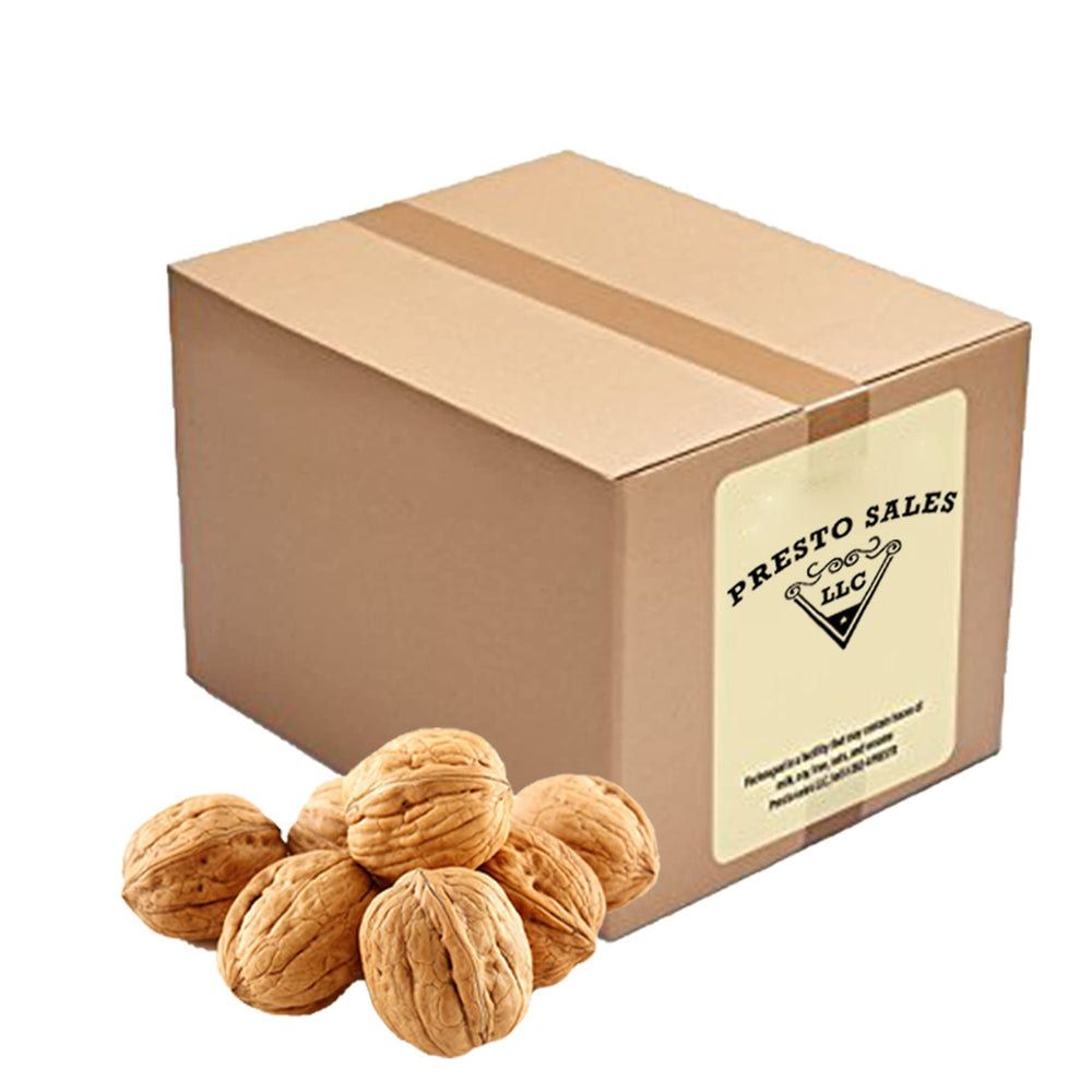 Presto Sales walnuts in-shell Hartley choice preserve freshness for easy snacking.