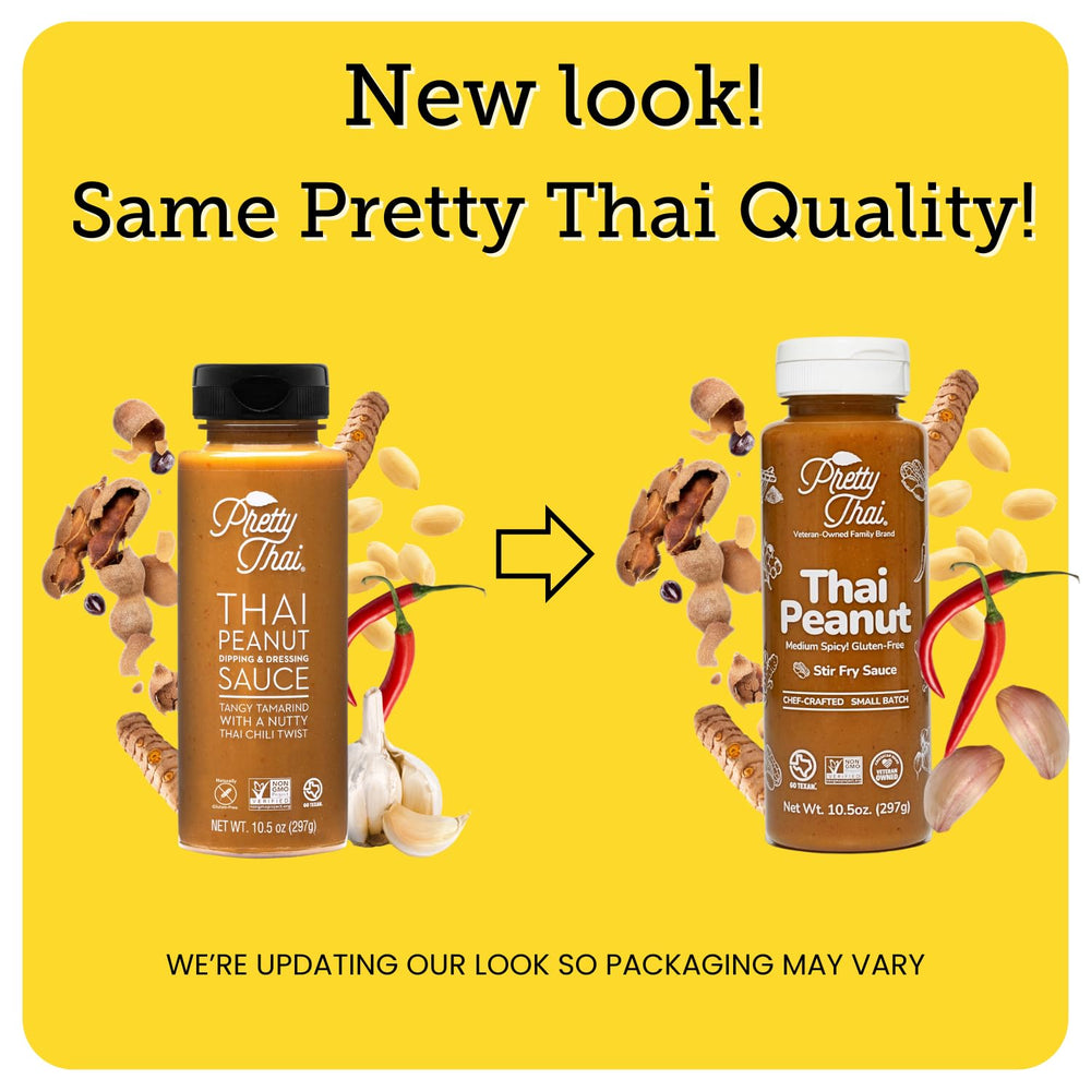 Pretty Thai peanut sauce stir-fry captures authentic Thai taste in seconds.