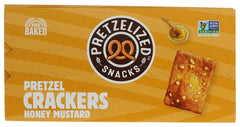 Ingredients shot highlights quality components in Pretzl Honey Mustard crackers.