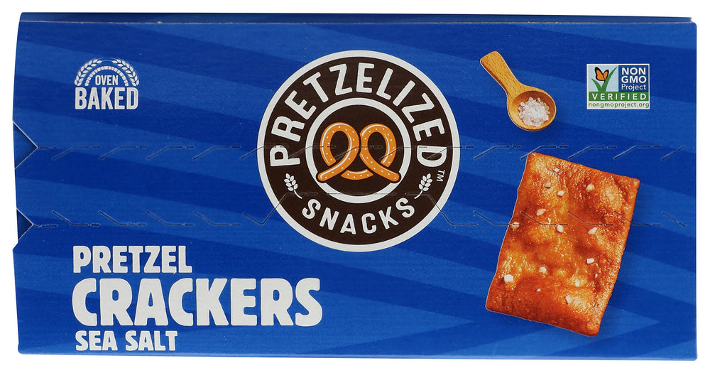 A bowl of Pretzelized Snacks Crackers Pretzel Sea Salt ready for sharing.