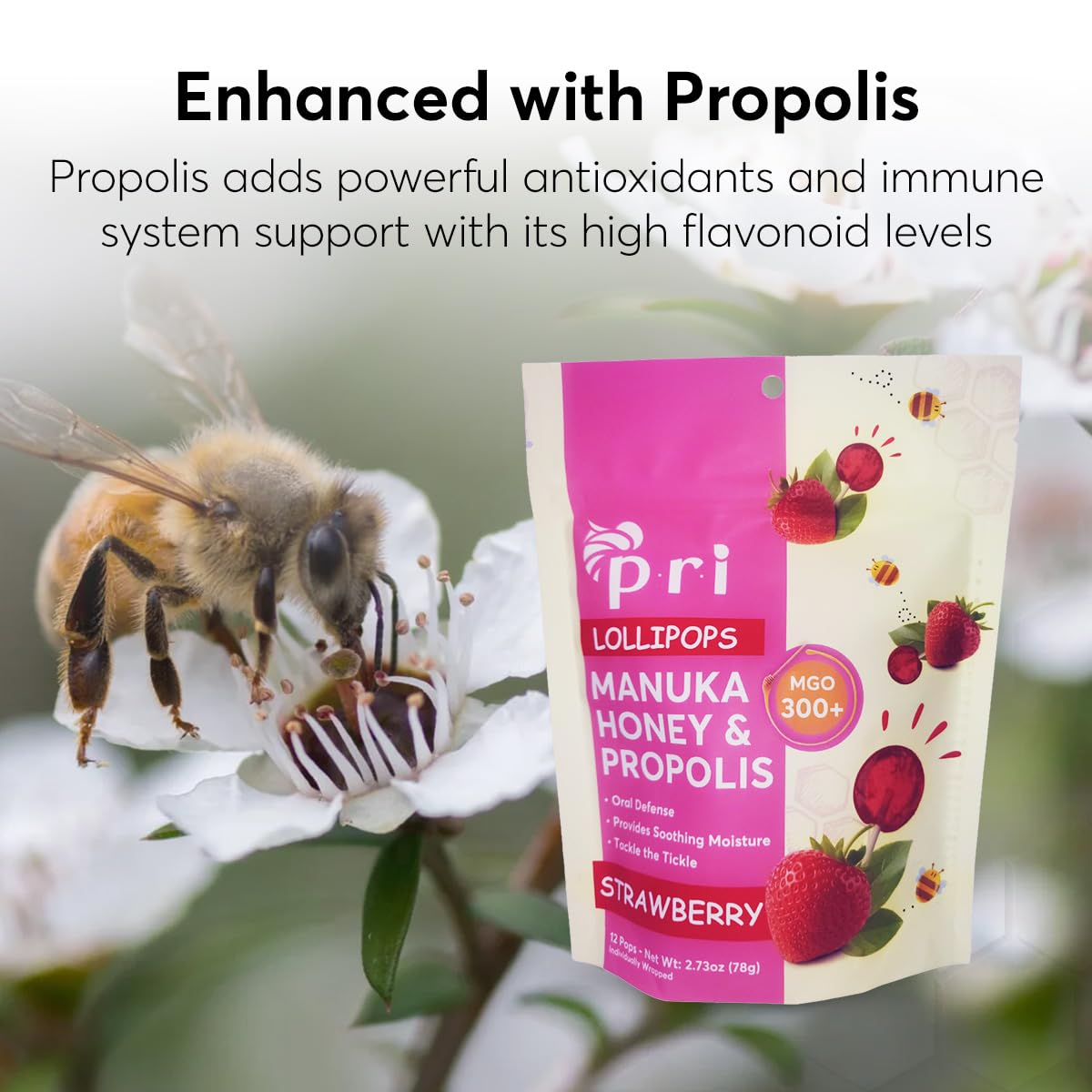 P.R.I lollipop with organic sugars and beetroot color for clean-label appeal