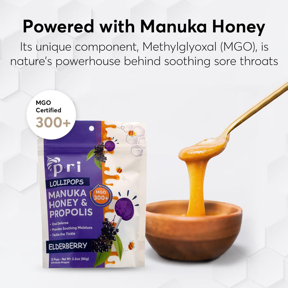 Manuka honey and propolis notes highlighted in the formula
