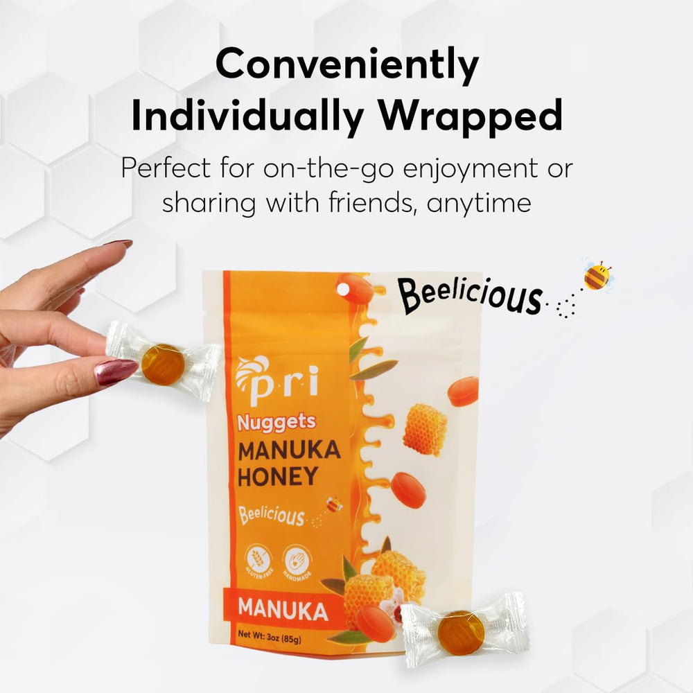 P.R.I Manuka Honey Nuggets gluten-free treat with simple ingredients