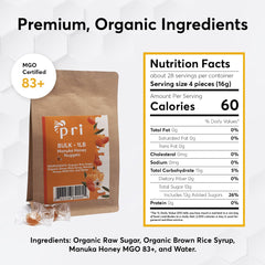 PRI Manuka Honey Nuggets individually wrapped for easy sharing and travel.