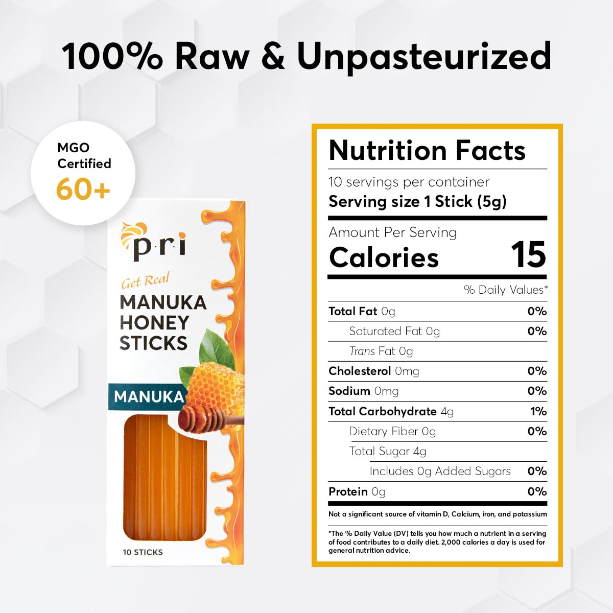 P.R.I Manuka Honey Sticks in tea for natural energy boost