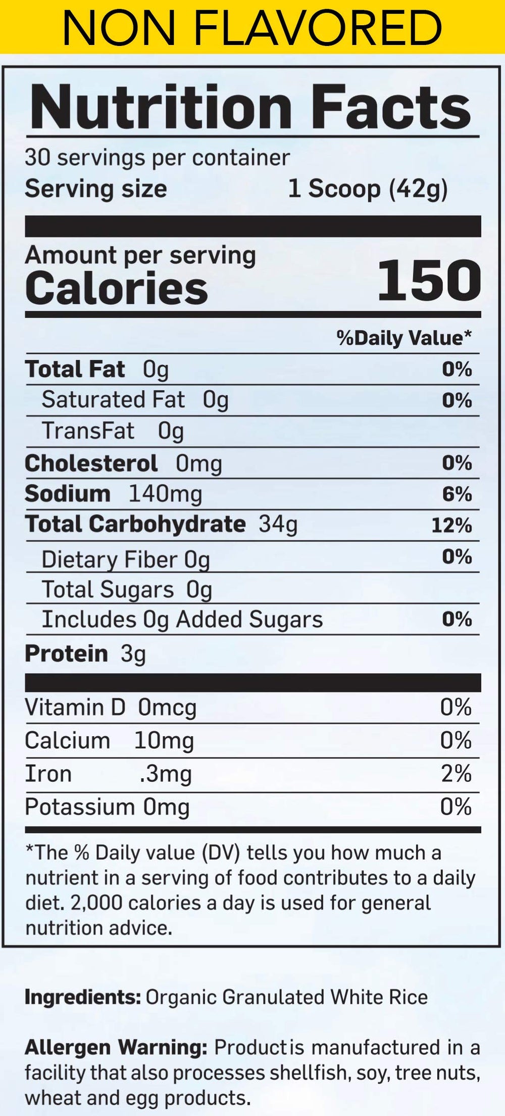Close-up on Rice N Grinds ingredients using natural rice.