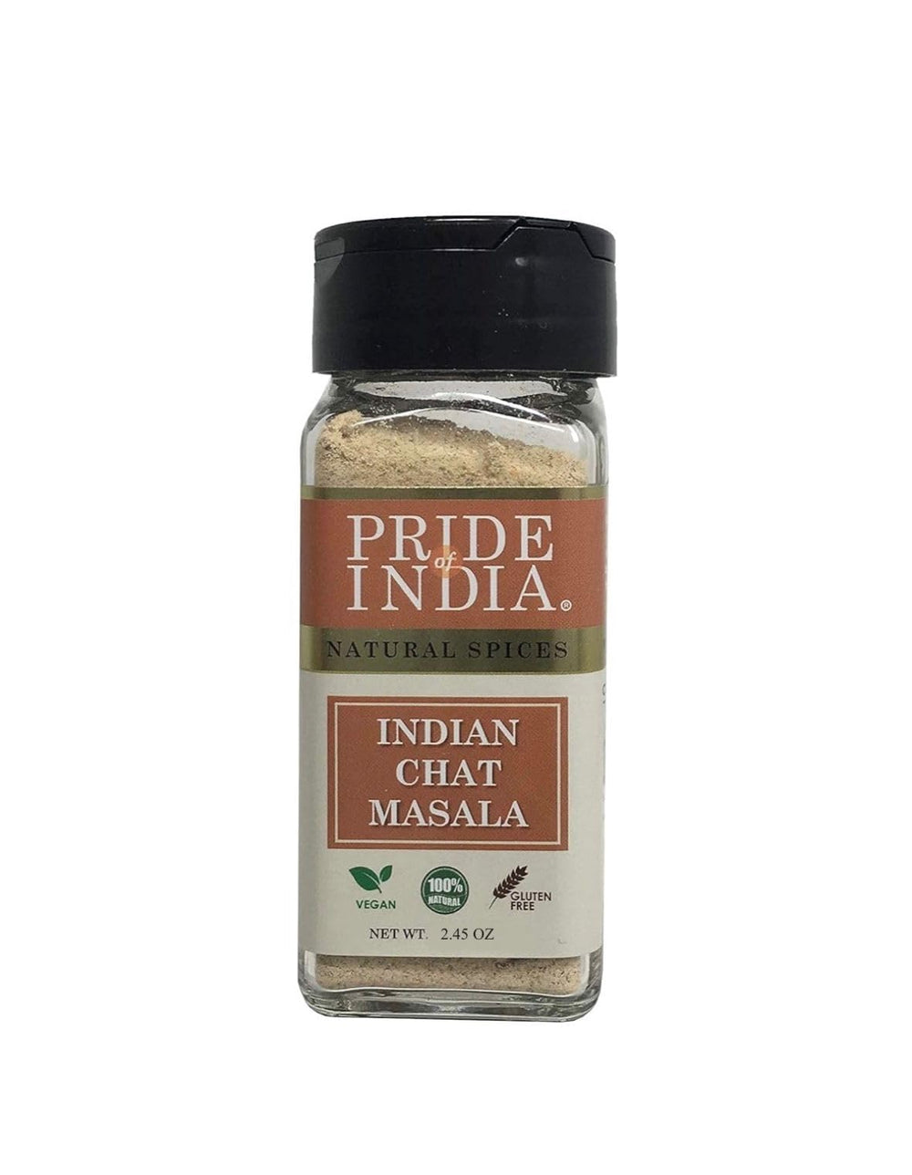Pride of India Chat Masala dual-sifter jar enables easy, controlled seasoning.