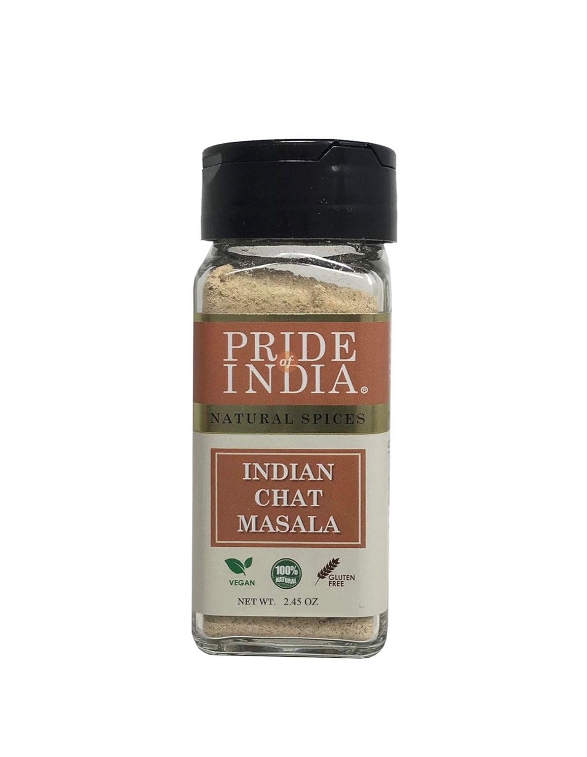 Pride of India Chat Masala dual-sifter jar enables easy, controlled seasoning.