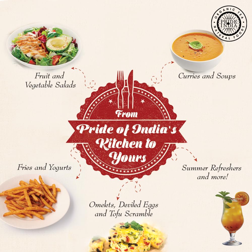 Ready-to-use Pride of India Chat Masala jar for quick kitchen seasoning.