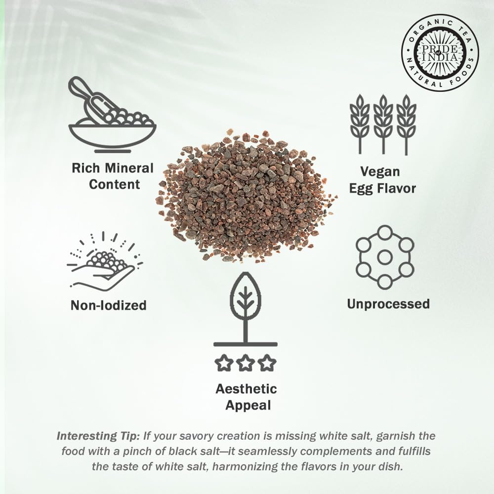 Pride of India Himalayan salt featuring up to 84 minerals for balanced taste.