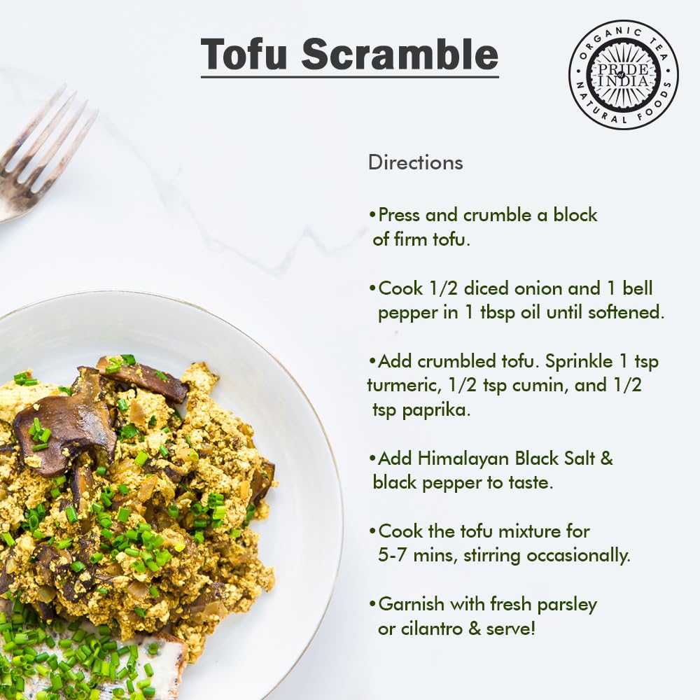 Pride of India kala namak complements tofu scrambles with distinctive savory aroma.