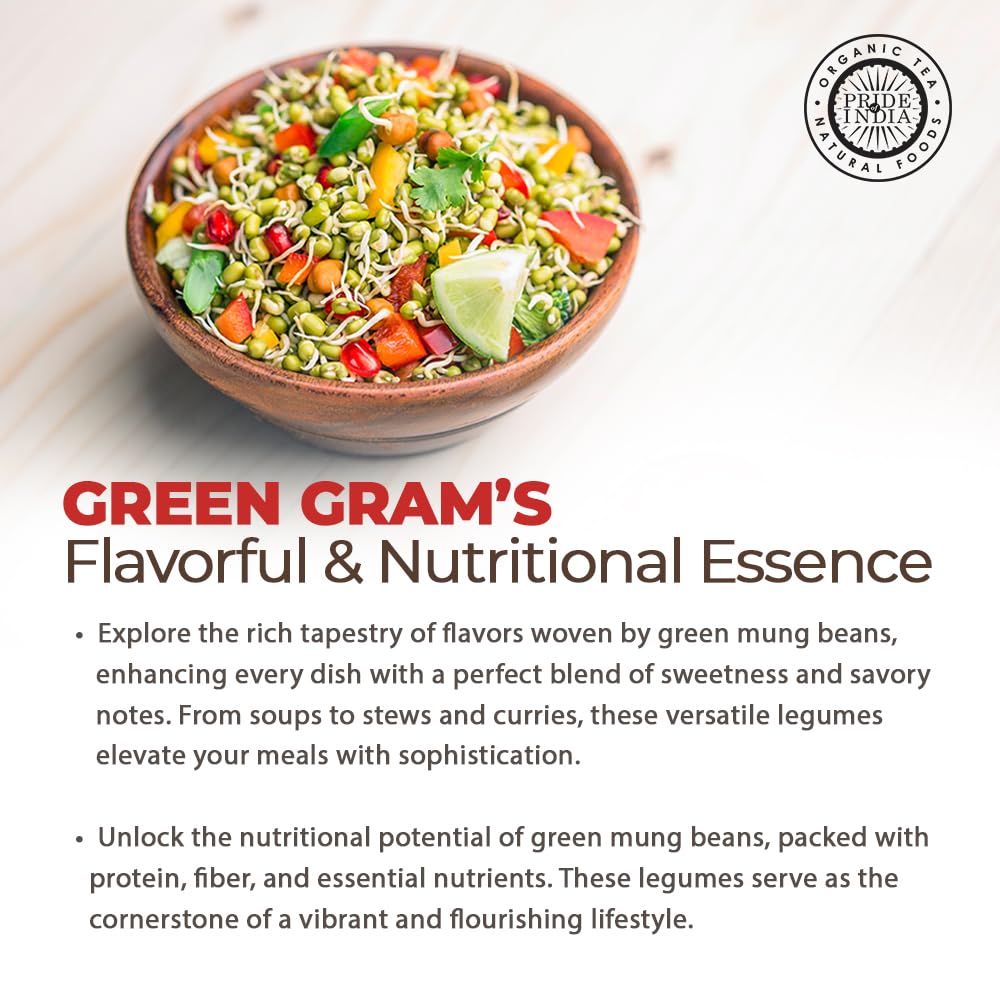 Pride Of India moong whole green gram served in a flavorful bowl