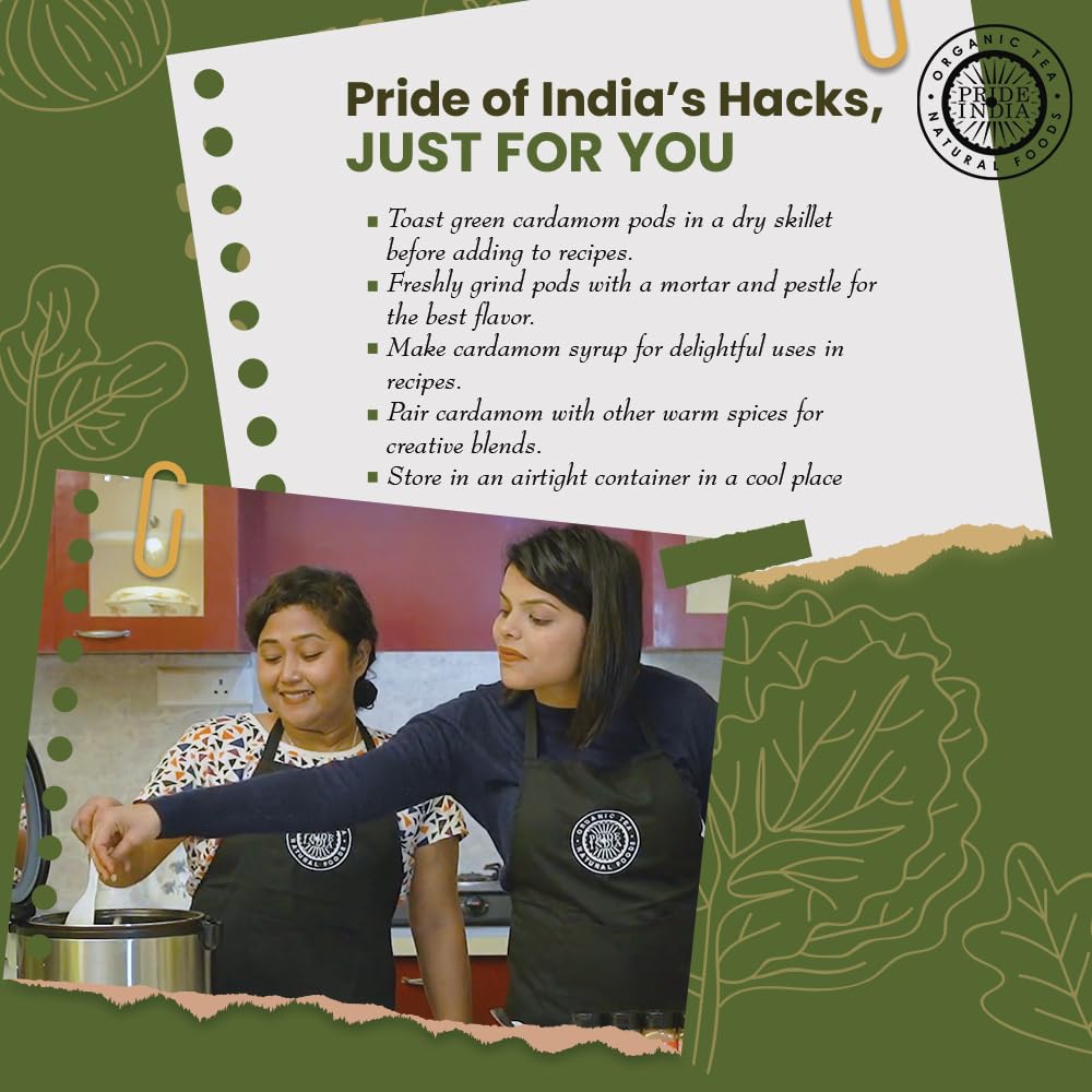Pride of India 6oz jar packaging keeps pods fresh and ready.