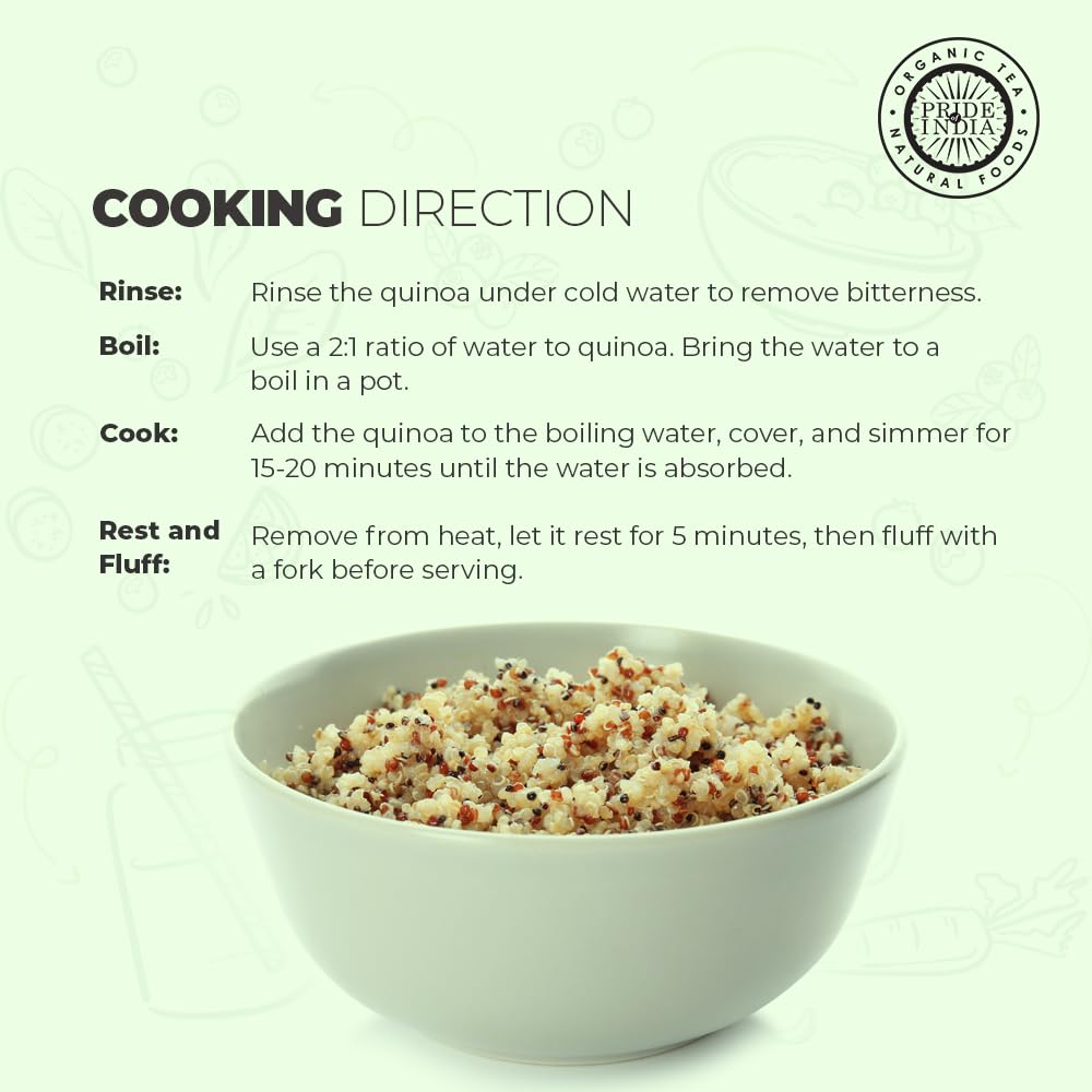 Pride Of India meal-prep quinoa ready to elevate daily dishes.