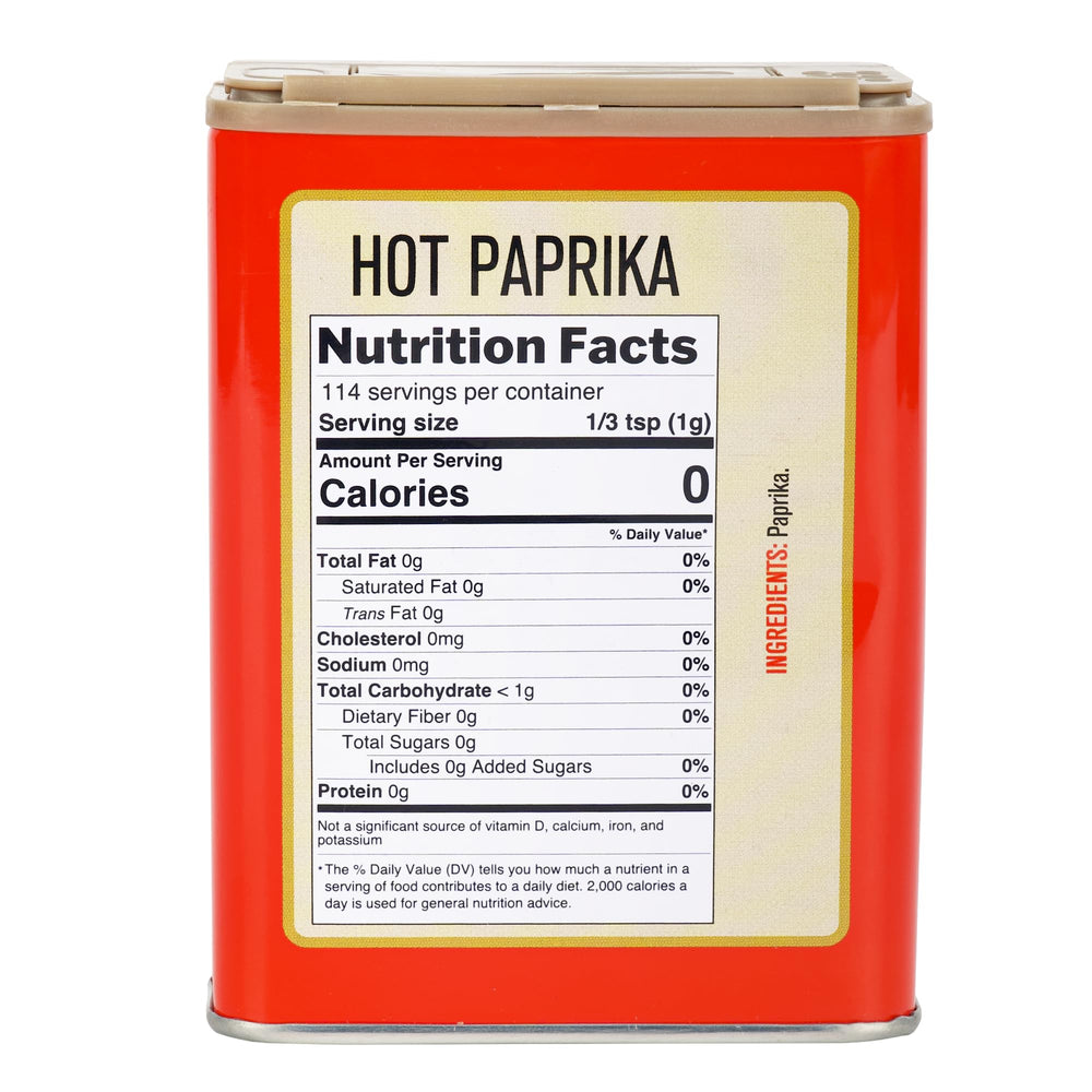 Pride of Szeged hot paprika powder bright red in bowl, ideal for soups and stews.