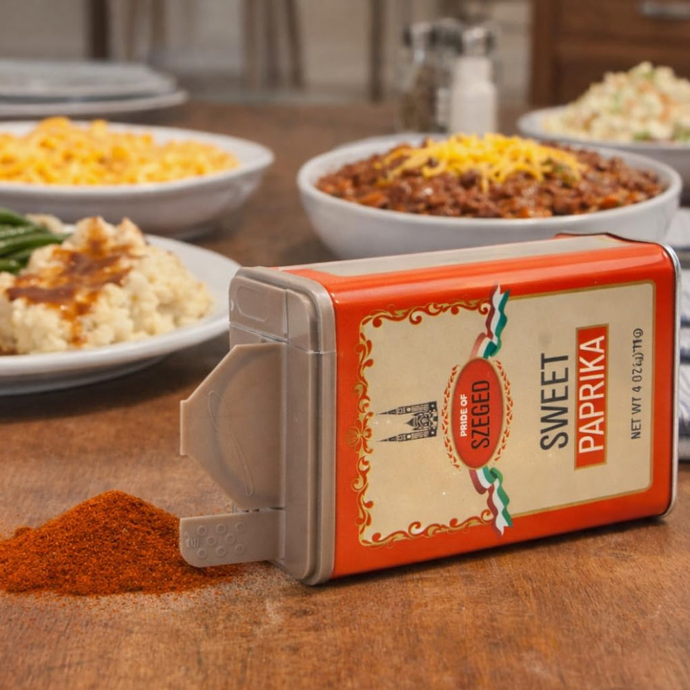 Pride of Szeged paprika powder on roasted vegetables for vibrant glaze