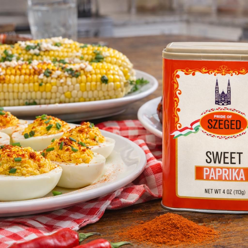 Pride of Szeged paprika powder stored in pantry ready to use