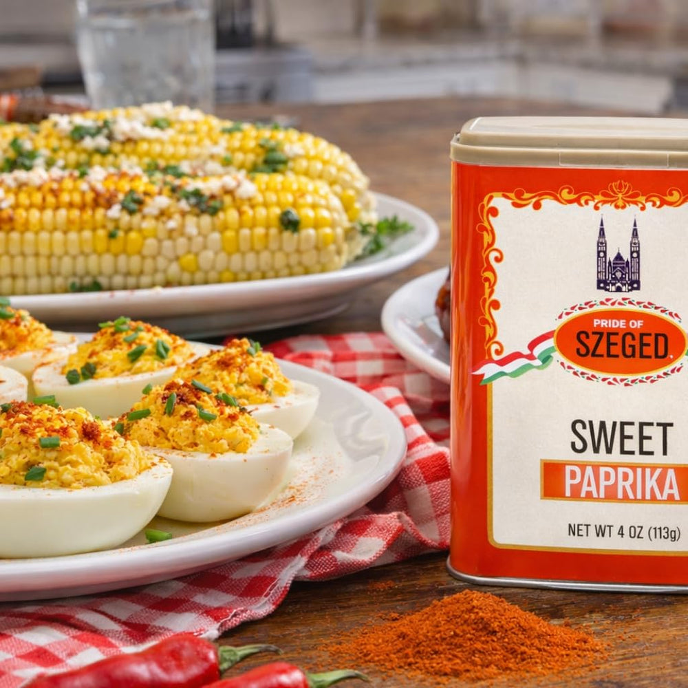 Pride of Szeged paprika powder stored in pantry ready to use