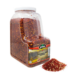 Prima Spice crushed red pepper flakes jar closeup showing vibrant color and texture